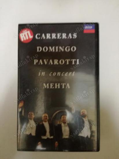 VHS VİDEO-CARRERAS DOMINGO PAVAROTTI 1990 ROMA KONSERİ ORJİNAL1990 LONDRA  BASIM 87 DAKİKA