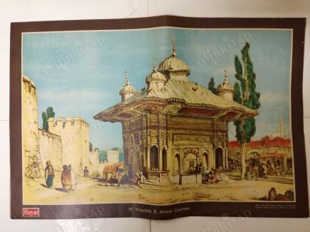 19. YY DA 3. AHMET ÇEŞMESİ-TABLO POSTERİ-COKE SMITH’İN ESKİZİNDEN HAZIRLANMIŞTIR.