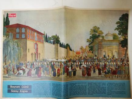 MELLING-BAYRAM GÜNÜ SARAY KAPISI GRAVÜR POSTERİ-34X50 CM BOYUTLARINDA