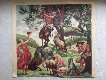 1953 MAYIS/HAZİRAN AYI İLÜSTRASYONLU İTALYAN TAKVİM YAPRAĞI 29X26 CM BOYUTLARINDA