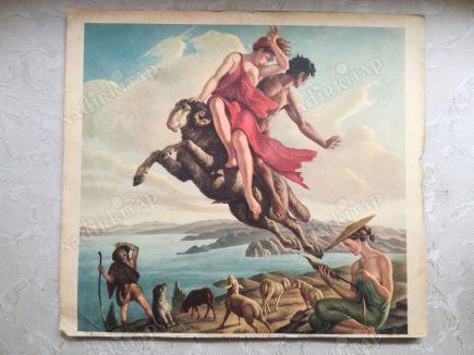 1953 YILI TAKVİM KAPAĞI İLÜSTRASYONLU İTALYAN TAKVİM YAPRAĞI 29X26 CM BOYUTLARINDA