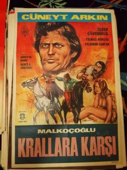 MALKOÇOĞLU KRALLARA KARŞI-CÜNEYT ARKIN/SEZER GÜVENİRGİL-FİLM AFİŞİ