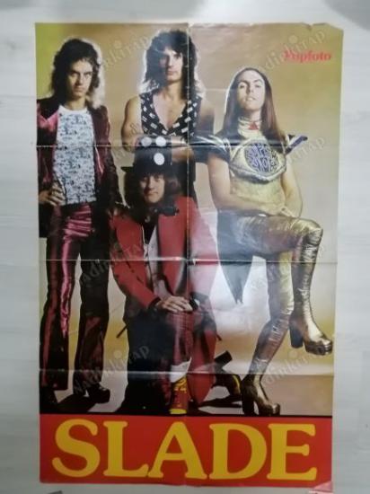 POSTER(Popfoto Dergisi)-SLADE/Arkası:ALAIN WILLIAMS(RUBETTES)-54X86 CM BOYUTLARINDA