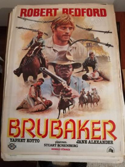 BRUBAKER - ROBERT REDFORD  - 70X100 CM EBATLARINDA  FİLM AFİŞİ