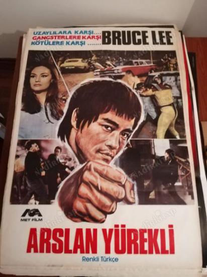 ASLAN YÜREKLİ - BRUCE LEE  - 70X100 CM EBATLARINDA  FİLM AFİŞİ