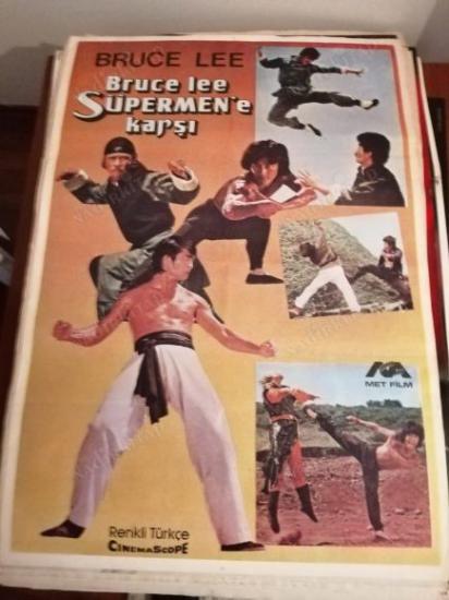 BRUCE LEE SUPERMEN E KARŞI  - 70X100 CM EBATLARINDA  FİLM AFİŞİ