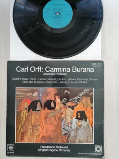 CARMINA BURANA - CARL ORFF - PHILADELPHIA ORKESTRASI 1981 ALMANYA BASIM LP ALBÜM