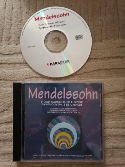 MENDELSSOHN / VIOLIN CONCERTO IN E MINOR SYMPHONY NO.3 IN A MINOR   / CD  ALBÜM    1995 TÜRKİYE (RAKSOTEK)  BASIM