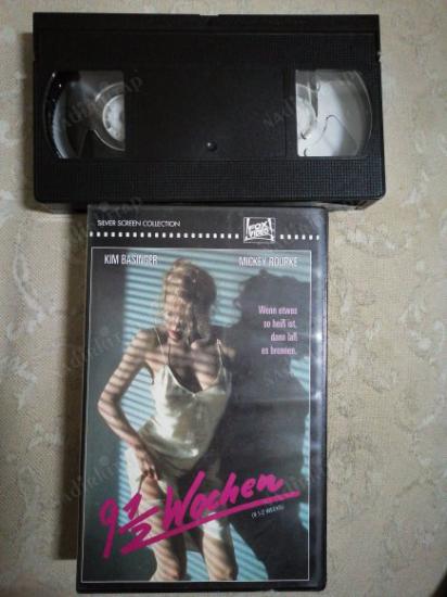 9 1/2 WOCHEN  ( 9 1/2 WEEKS )   - KIM BASINGER / MICKEY ROURKE -  112  DAKİKA  - 1993 ALMANYA BASIM ALMANCA VİDEO KASET