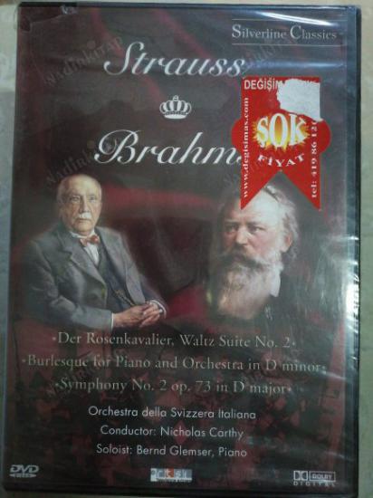 STRAUSS & BRAHMS  - Orchestra Della Svizzera Italiana* Nicholas Car - 82 DAKİKA + EXTRAS  - 2003 AVRUPA  BASIM -  DVD KONSER  - AÇILMAMIŞ AMBALAJINDA