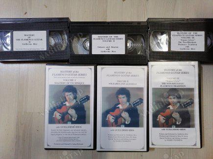 MASTERY OF THE FLAMENCO GUITAR SERIES VOLUME 1-2-3  with GUILLERMO RIOS - VHS VİDEO - 3 KASETLİK EĞİTİM SETİ