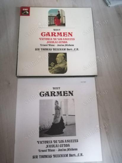 CARMEN OPERASI - BIZET - VICTORIA DE LOS ANGELES / NICOLAI GEDDA - 1972 İNGİLTERE BASKI 3XLP BOX SET PLAK ( 17 SAYFA LİBRETTO )