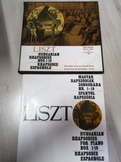 LISZT - HUNGARIAN RHAPSODIES FOR PIANO NO. 1-19 ( RHAPSODIE ESPAGNOLE ) - MACARİSTAN BASKI 3XLP BOX SET PLAK ( 15 SAYFA KİTAPÇIK )