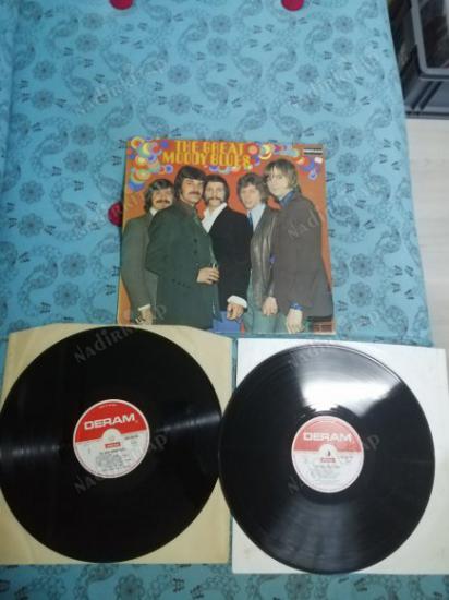 THE MOODY BLUES - THE GREAT MOODY BLUES   - 1973 HOLLANDA  BASIM DOUBLE ALBÜM -  DOUBLE 33 LÜK LP  PLAK