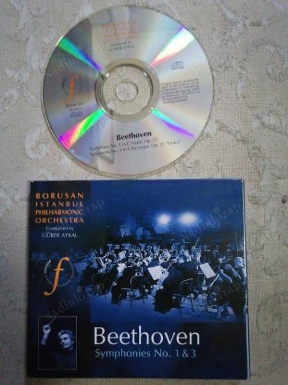 BORUSAN ISTANBUL PHILHARMONIC ORCHESTRA -Conducted by  GÜRER AYKAL - BEETHOVEN NO. 1 & 3  -  TÜRKİYE  BASIM ALBÜM CD
