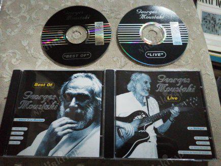 GEORGES MOUSTAKI ( 2 CD LİK SET ) - CD 1 : BEST OF / CD 2 : LIVE - 1999 ALMANYA BASIM DOUBLE CD  ALBÜM