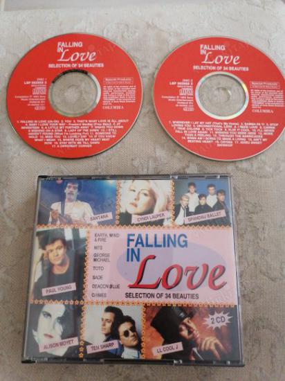FALLING IN LOVE - SELECTION OF 34 BEAUTIES ( SANTANA CYNDI LAUPER ALISON MOYET  TOTO) - 2 CD / 34 ŞARKI - 1993 HOLLANDA BASIM DOUBLE CD ALBÜM