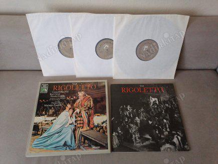 GIUSEPPE VERDI ‎– RIGOLETTO -NICOLAI GEDDA / CORNELL MAC NEIL - ALMANYA BASKI 3XLP BOX SET PLAK (40 SAYFA LİBRETTO)