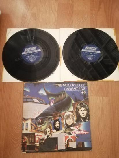 MOODY BLUES -CAUGHT LIVE +5 - 2 LP - 1977 USA BASKI DOUBLE LP - 33 LÜK PLAK