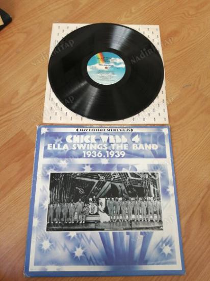 CHICK WEBB & ELLA FITZGERALD - ELLA SWINGS THE BAND  ( 1936-39)  - 1980 USA  BASIM  33 LÜK LP  PLAK