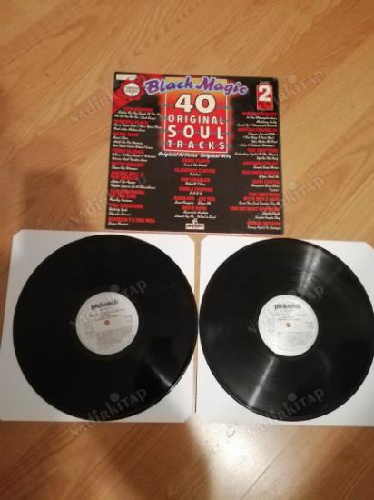 BLACK MAGIC / 40 ORIGINAL SOUL TRACKS  - 2LP - 1979 İNGİLTERE  BASKI DOUBLE 33 LÜK LP  PLAK