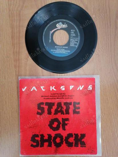 MICHAEL JACKSON & MICK JAGGER / JACKSONS  - STATE OF SHOCK -1984 HOLLANDA BASIM 45 LİK PLAK