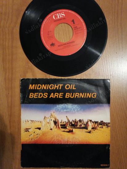 MIDNIGHT OIL - BEDS ARE BURNING - 1987 HOLLANDA BASIM 45 LİK PLAK
