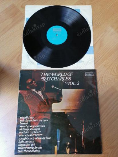 RAY CHARLES - THE WORLD OF RAY CHARLES VOL. 2  - 1975 İNGİLTERE BASIM LP ALBÜM  - LP 33’LÜK PLAK  ( UNCHAIN MY HEART BU ALBÜMDE )