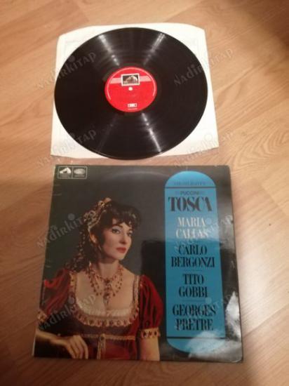 MARIA CALLAS /Carlo Bergonzi / Tito Gobbi  - HIGHLIGHTS FROM TOSCA - 1965  İNGİLTERE BASIM LP ALBÜM