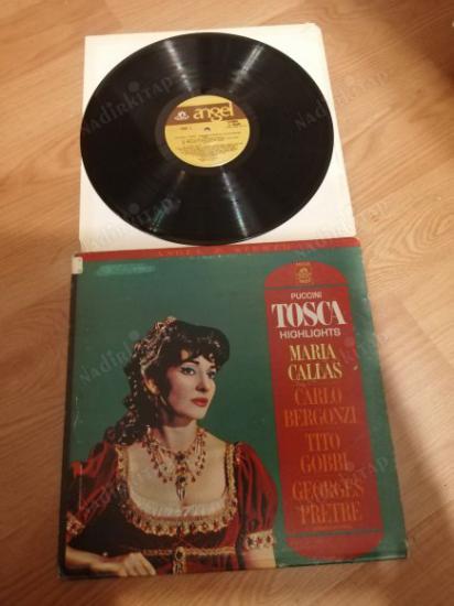 MARIA CALLAS - PUCCINI TOSCA HIGHLIGHTS  - 1965 USA BASIM LP ALBÜM