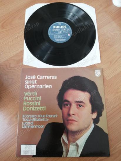 JOSE CARRERAS - VERDI / PUCCINI / ROSSINI / DONIZETTI  - 1977 İTALYA BASIM LP ALBÜM - 33 LÜK PLAK
