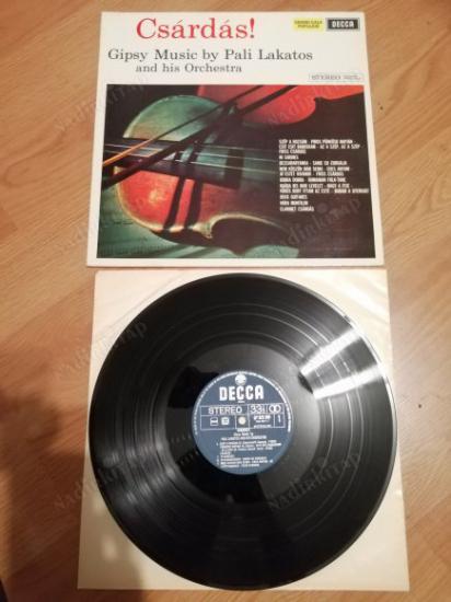 PALI LAKATOS  – Csárdás! Gipsy Music by Pali Lakatos and his Orchestra - 1967 HOLLANDA  BASIM LP ALBÜM