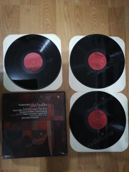GLUSEPPE VERDI - UN BALLO IN MASCHERA - GIANANDRE GAVAZZENI - MARIA CALLAS - 1978 İTALYA BASIM 3 LP LİK  BOX SET PLAK