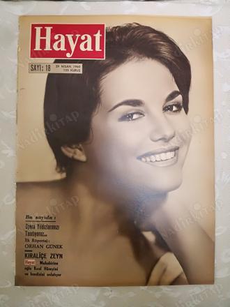 HAYAT DERGİSİ 29 NİSAN 1960 YIL:5 SAYI:18 KAPAK:CLAUDIA CARDINALE   ORTA SAYFA:SAMİ GÜNER BAHAR FOTO/POSTERİ ARKA SAYFA:YAPI KREDİ BANKASI REKLAMI