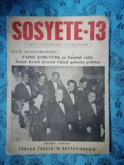 SOSYETE-13 Aylık Dergi, 13 Kasım 1973, Sayı: 73