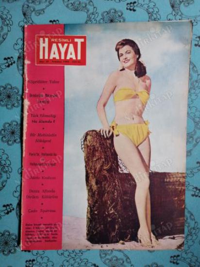 RESİMLİ HAYAT DERGİSİ  -Sayı:27 Temmuz 1954 Denizcilik Müzesi,Bir Makinistin Hikayesi,Çadır Tiyatrosu,Türk Filmciliği Ne Alemde
