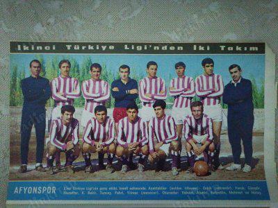 1967 AFYONSPOR  FUTBOL TAKIMI  Hayat Dergisi Orta Boy Poster  24x15 cm