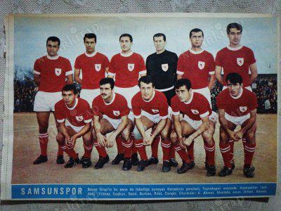 1967 SAMSUNSPOR  FUTBOL TAKIMI  Hayat Dergisi Orta Boy  Poster  24x16 cm