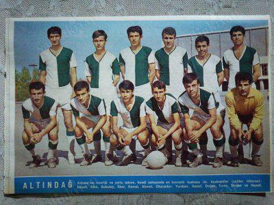 1967 ALTINDAĞ SPOR  FUTBOL TAKIMI  Hayat Dergisi Orta Boy  Poster  24x16 cm