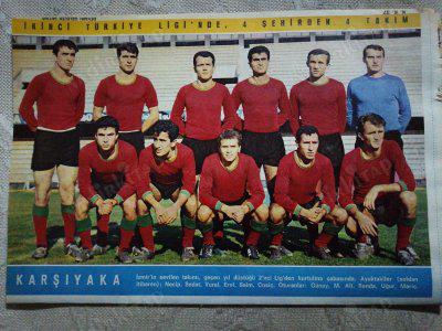 1967 KARŞIYAKA FUTBOL TAKIMI  Hayat Dergisi Orta Boy  Poster  24x16 cm