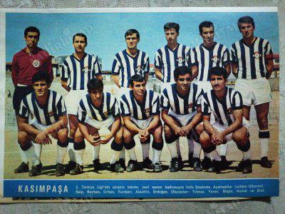 1967 KASIMPAŞA  FUTBOL TAKIMI  Hayat Dergisi Orta Boy  Poster  24x16 cm