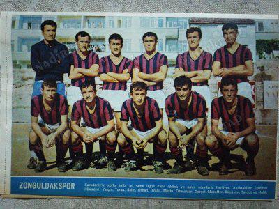 1967 ZONGULDAKSPOR  FUTBOL TAKIMI  Hayat Dergisi Orta Boy  Poster  24x16 cm