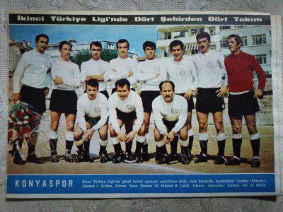 1967 KONYASPOR  FUTBOL TAKIMI  Hayat Dergisi Orta Boy  Poster  24x16 cm