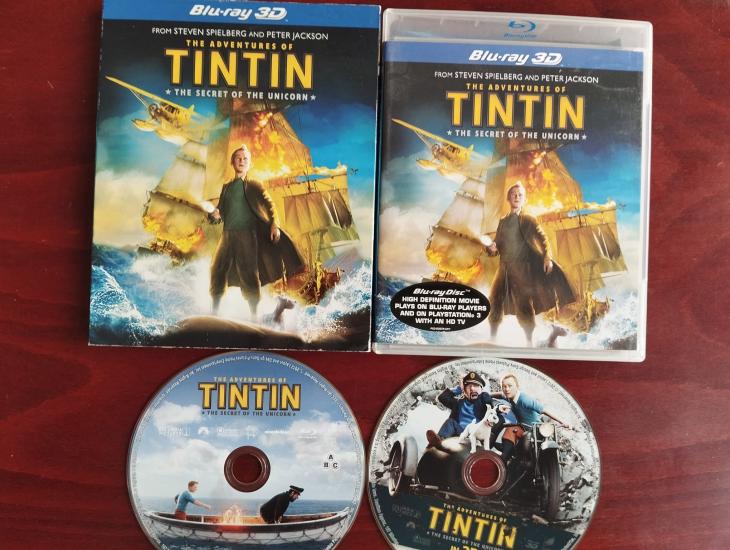 The Adventures of Tintin: The Secret Of The Unicorn - 2012 EU Basım  Blu-ray 2xDisc 3D