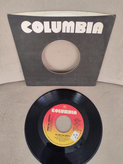 USA FOR AFRICA - We Are The World -1985 USA  Basım 45 lik Plak - Firma Kapaklıdır