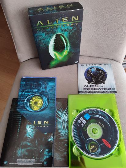 ALIEN QUADRIOLOGY  Alien/Aliens / Alien 3 / Alien Resurrection 10 DVD lik Set ÖZEL KUTUSUNDA 2. EL