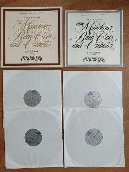 J. S. BACH / HANDEL - Karl Richter - 1976 Almanya Basım - 4 LP’lik Box Set