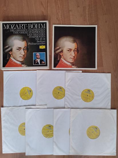 MOZART The Great Symphonies Nr. 25-41 - Böhm/Berlin Filarmoni - 1974 Almanya Basım 7 LP’lik Box Set