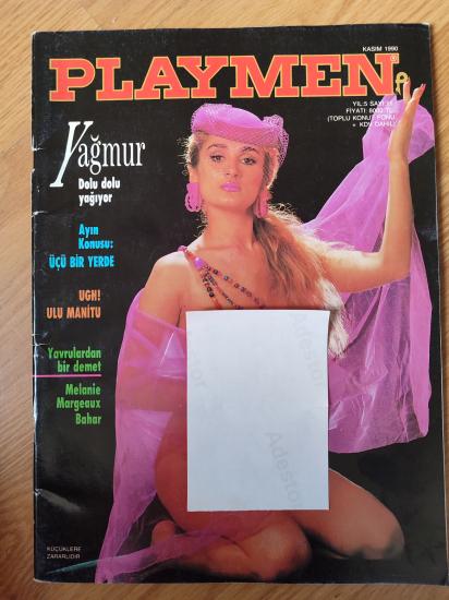 PLAYMEN Yıl:5 Sayı: 11 - Kasım 1990 Melanie / Margeoux / Bahar , Orta Sayfa Posteri: Yağmur , Söyleşi : İlknur Bozkurt