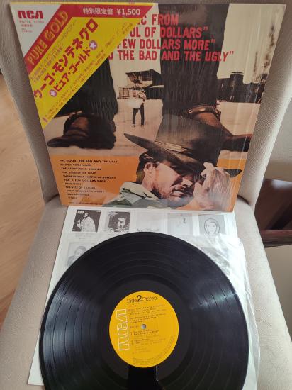 Music From  A Fistful Of Dollars & The Good The Bad and The Ugly 1975 Japonya Basım LP Plak Obi’li